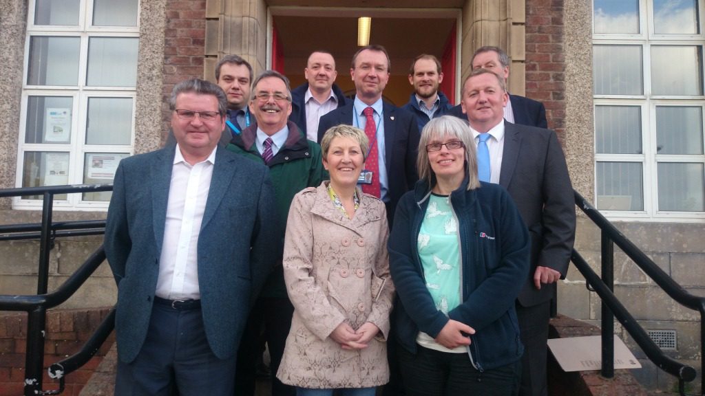 representatives from the companise, the council and local residents along with Alex Rowley at the meeting